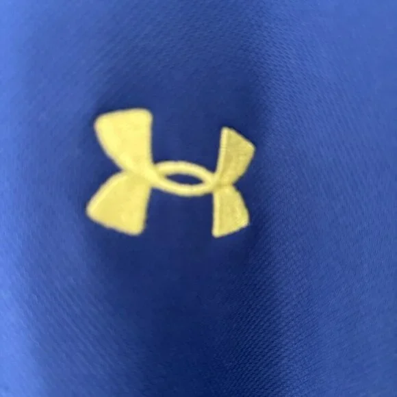 UNDER ARMOUR Loose Fit Short Sleeve Polo Size Large Royal Performance Golf - Picture 3 of 4